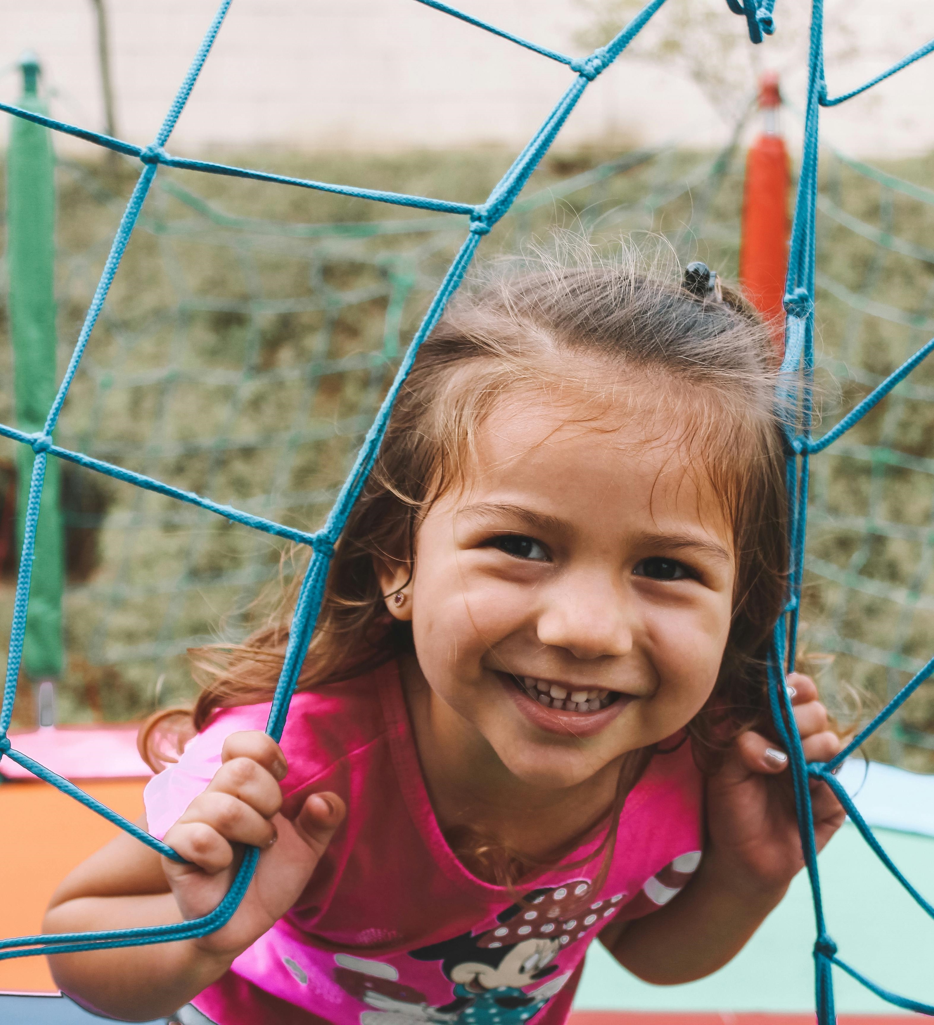 Child playing on playground